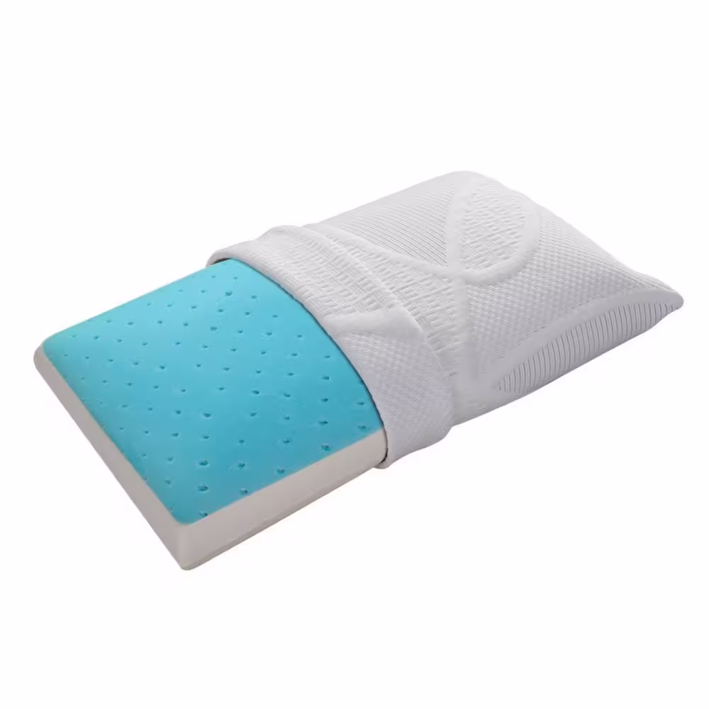 HomeRoots Caroline Cool Gel Memory Foam Queen Size Bed Pillow