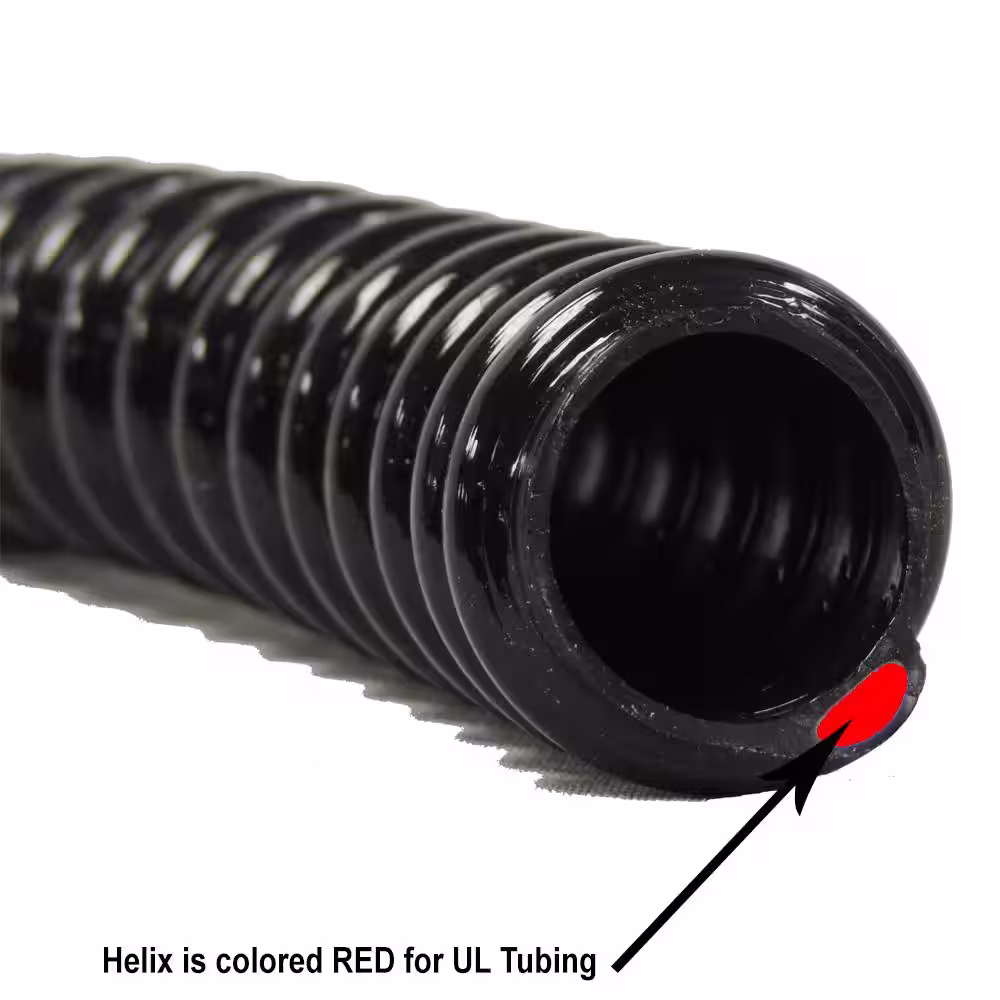 HYDROMAXX 2 in. Dia x 100 ft. UL Sizing Black Non Kink, Corrugated, Flexible PVC Pond Tubing
