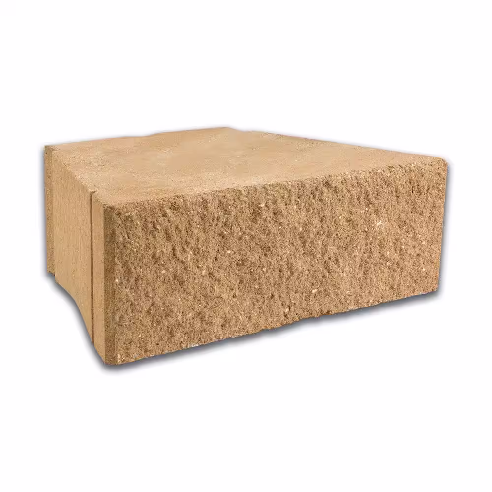 Rockwood Retaining Walls Sapphire 17.25 in. x 6 in. x 12 in. Sandstone Concrete Garden Wall Block (27-Pieces/20.25 sq. ft. /Pallet)