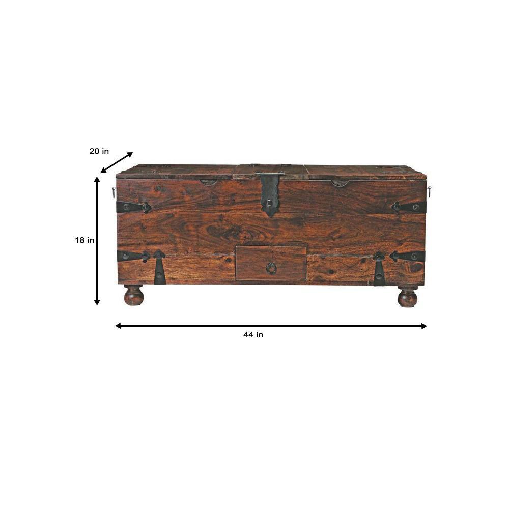Home Decorators Collection Maldives Large Sqaure Walnut Brown Wood Coffee Table with Lift Top (46 in.)
