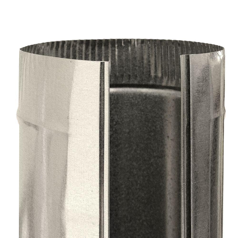 Master Flow 14 in. x 5 ft. Round Metal Duct Pipe