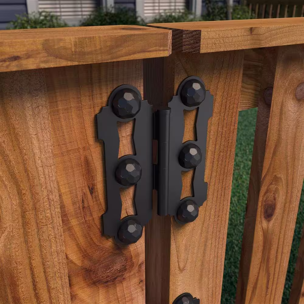 OWT Ornamental Wood Ties OWT (Ornamental Wood Ties) 7-1/2 in. x 5-3/4 in. Orn. Gate Butterfly Hinge (3-Pack)