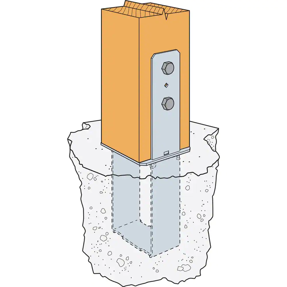 Simpson Strong-Tie CB Black Powder-Coated Column Base for 6x6 Nominal Lumber