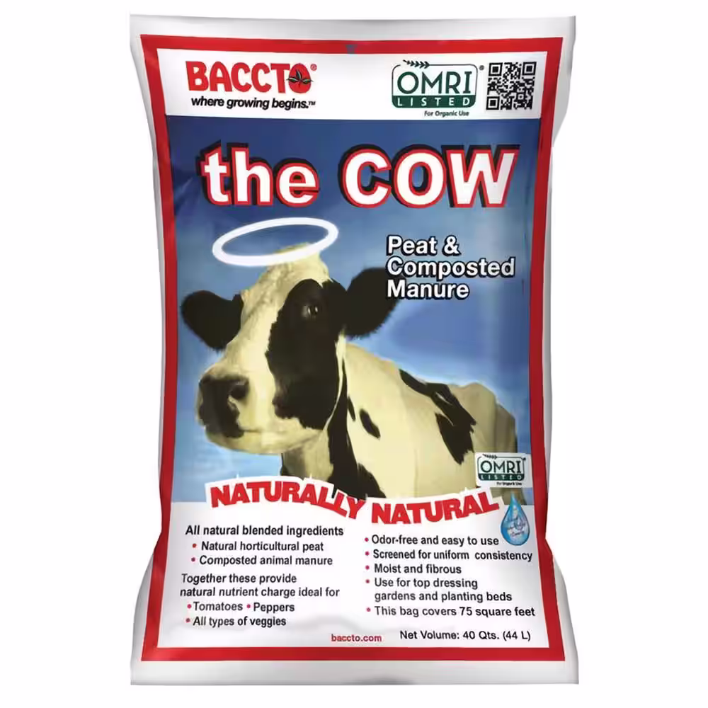 None Baccto Wholly Cow Horticulture Peat and Composted Manure, 40 Qt. (10 Pack)