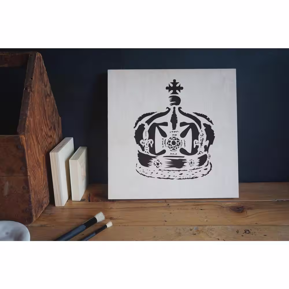Stencil1 Distressed Crown Stencil