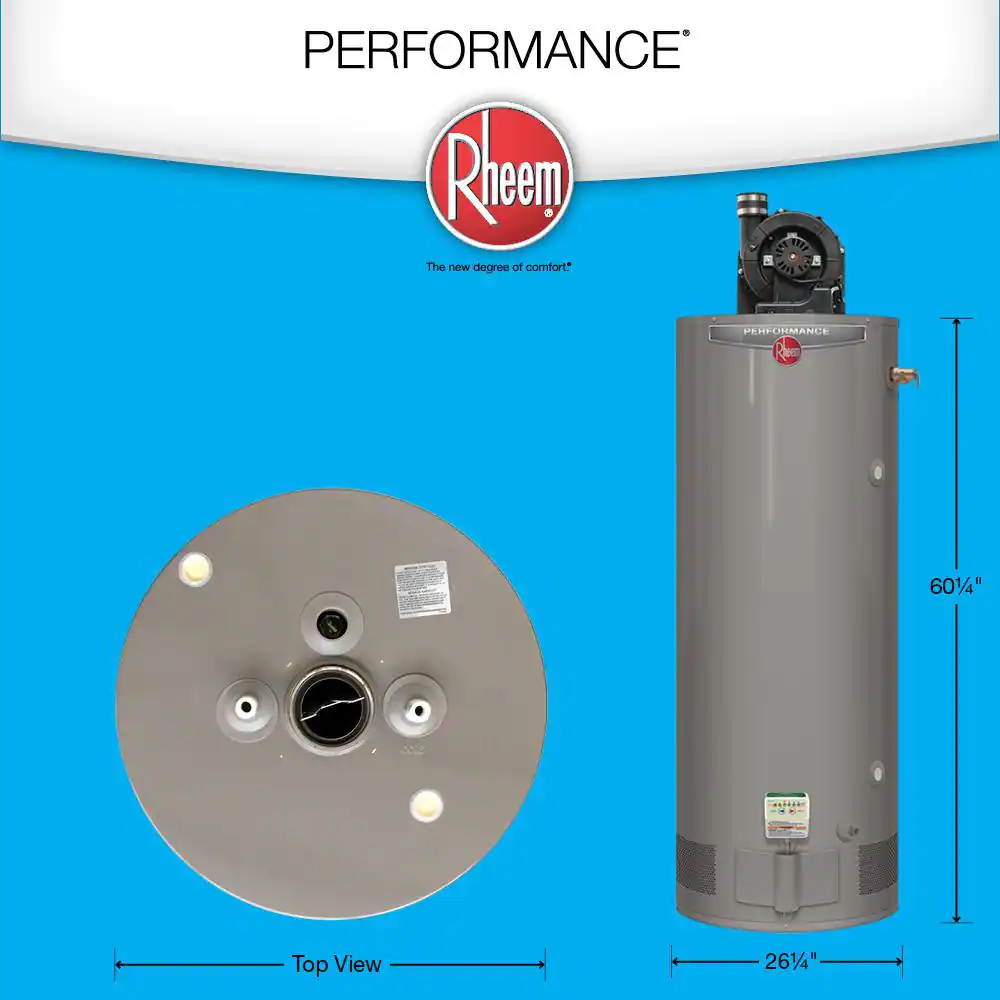 Rheem Performance 75 Gal. Tall 6-Year 75,100 BTU Power Vent Liquid Propane Water Heater