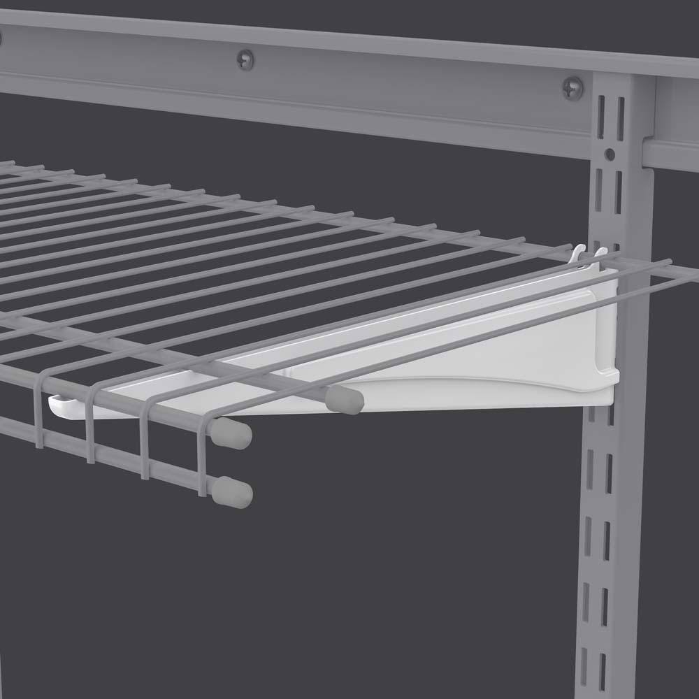 ClosetMaid ShelfTrack 12 in. x .5 in. White Shelf Bracket (20 Pieces)