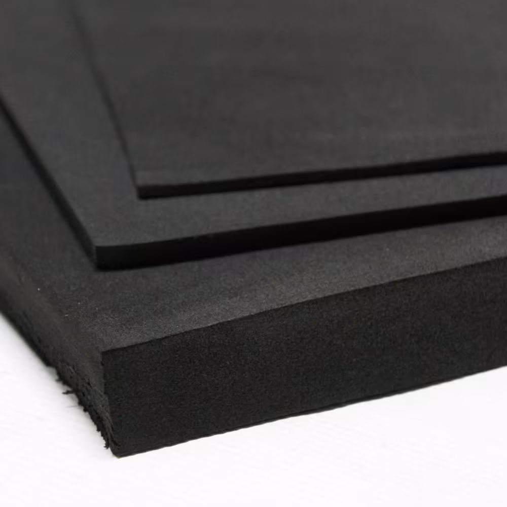 Rubber-Cal Closed Cell Sponge Rubber Blend 5/16 in. x 39 in. x 78 in. Black Foam Rubber Sheet