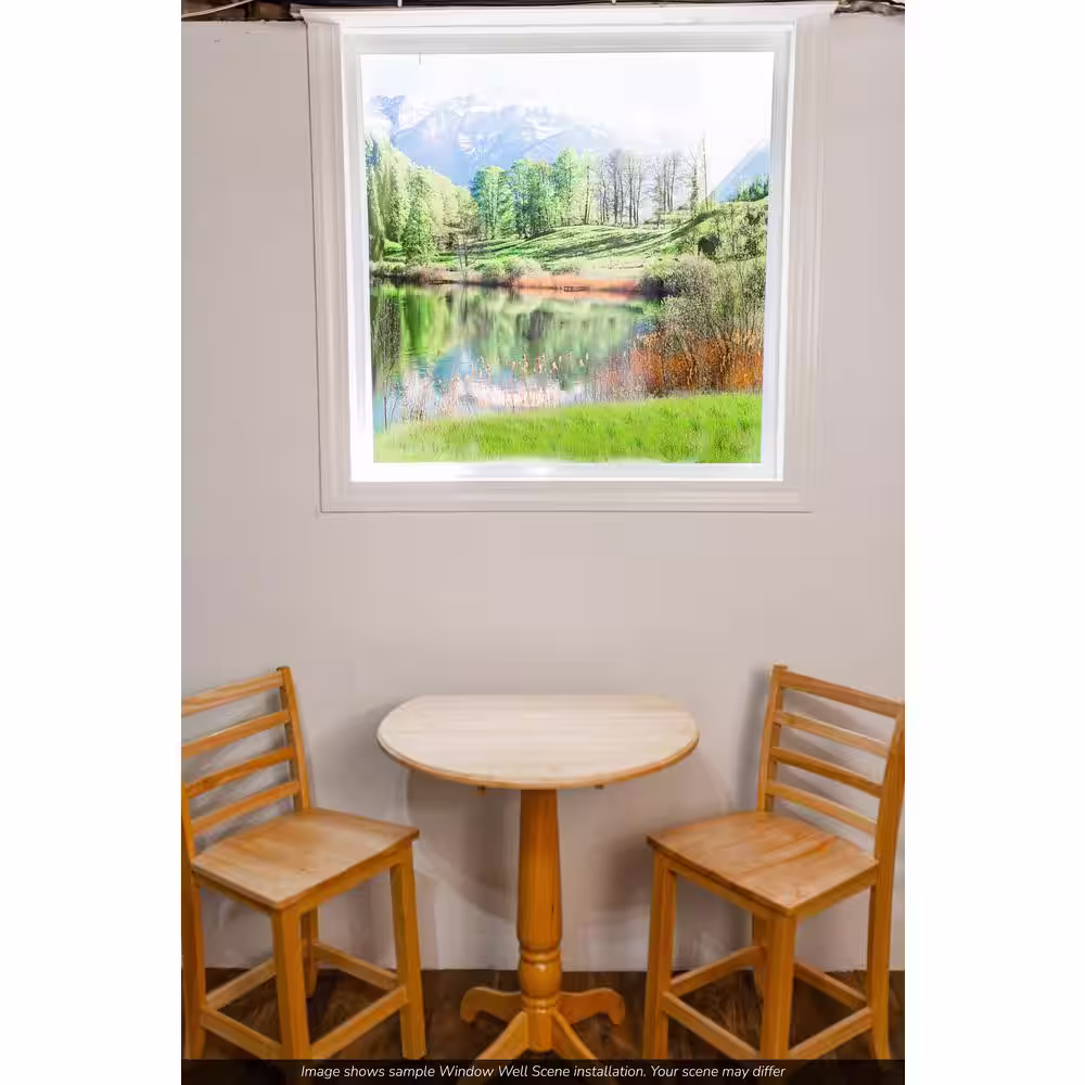 Biggies Garden View - Weather Proof Scene for Window Wells or Wall Mural - 100 in. x 60 in.