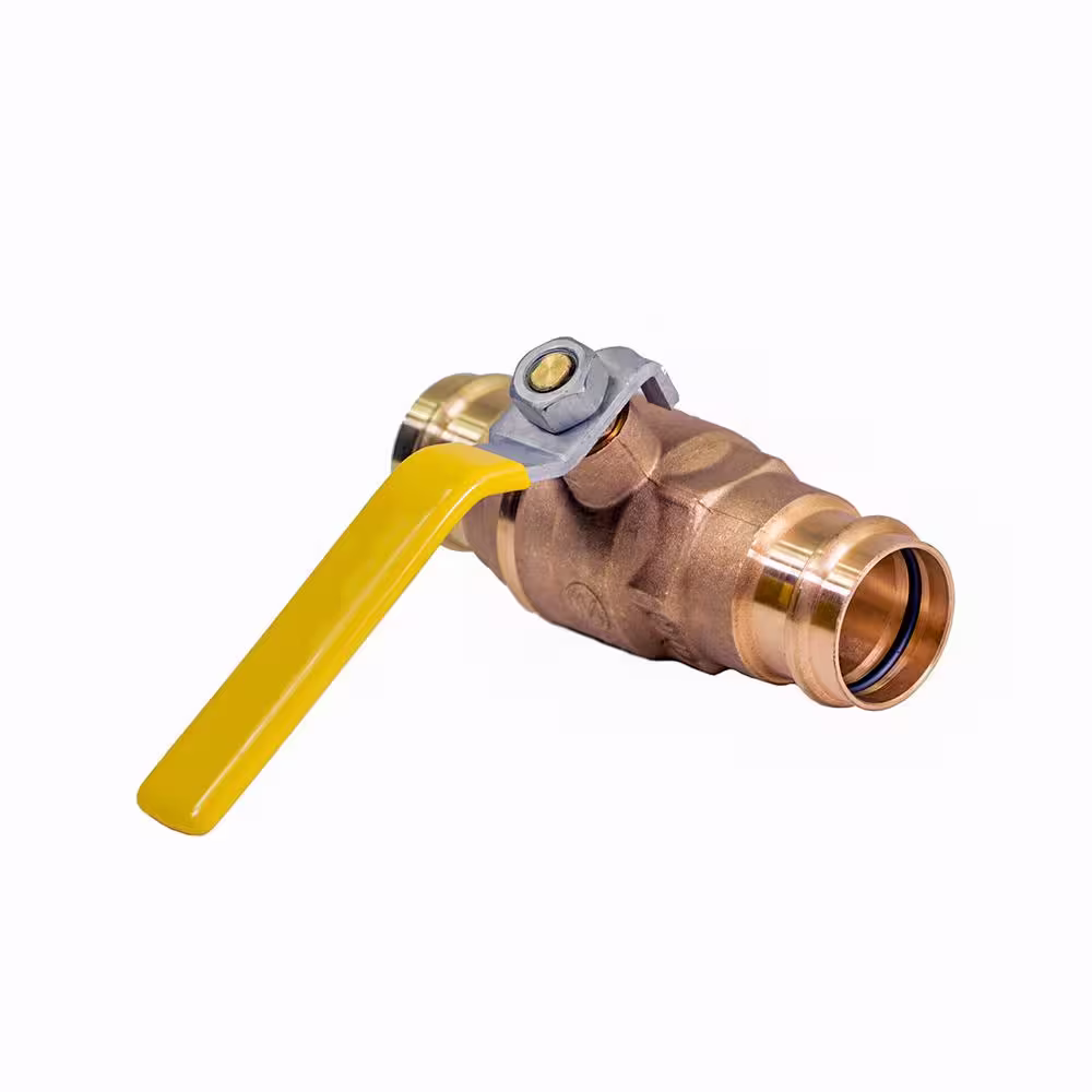 The Plumber's Choice 3/4 in. Brass Double-O-Ring Press Ball Valve (Pack of 5)
