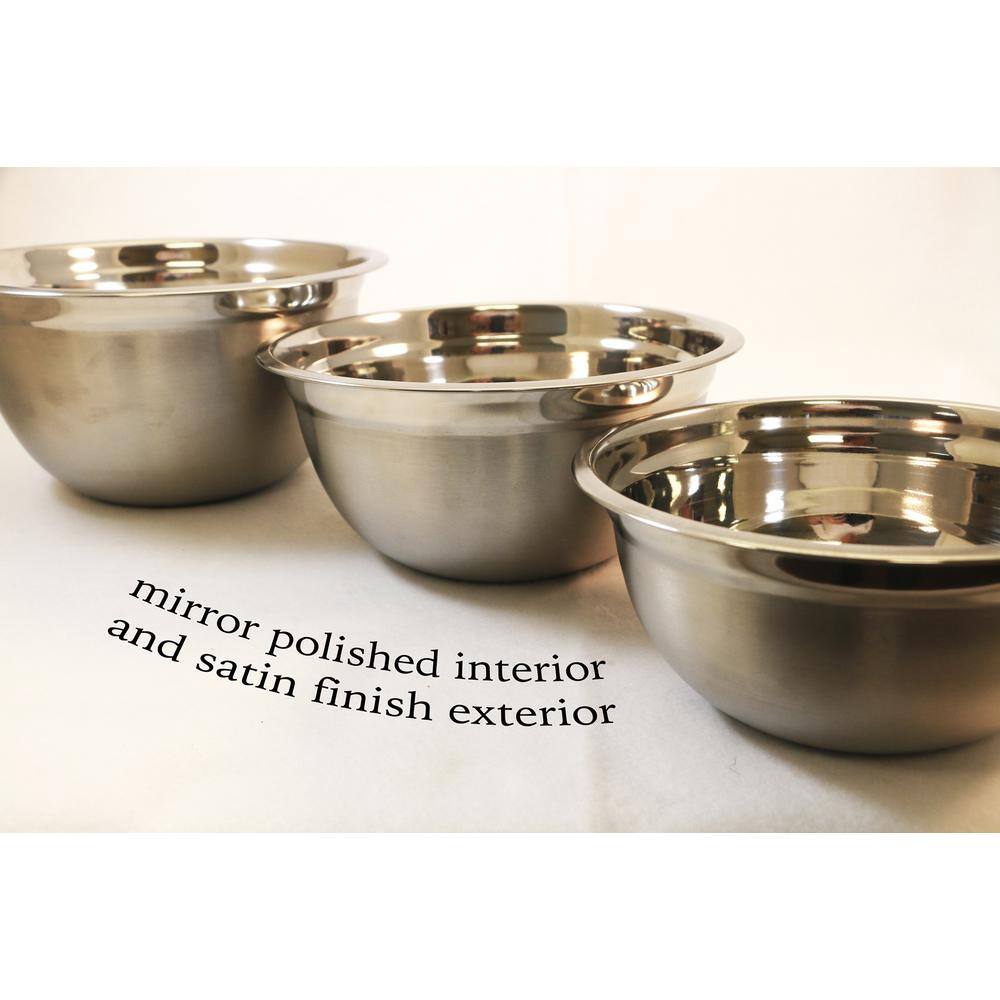 ExcelSteel 5 QT Professional Satin Finish Stainless Steel Mixing Bowl