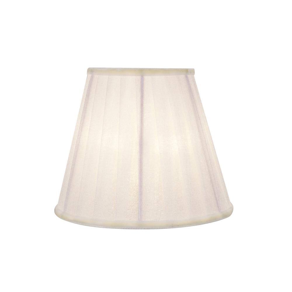 Aspen Creative Corporation 5 in. x 4-1/4 in. White Pleated Empire Lamp Shade (2-Pack)