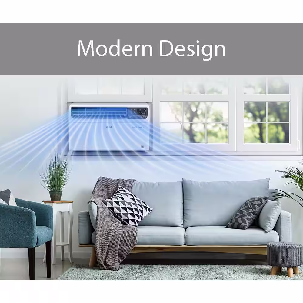 LG 9,500 BTU 115-Volt Dual Inverter Smart Window Air Conditioner LW1019IVSM with WiFi and Remote in White