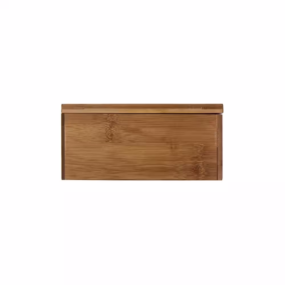 Oceanstar 8-Compartment Bamboo Tea Box with Hinged Lid