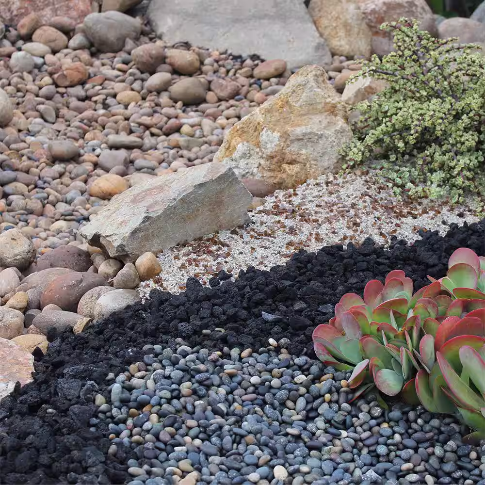 Southwest Boulder & Stone 17 cu. ft. Medium 1 in. to 3 in. Black Lava Rock Bulk Landscape Stone