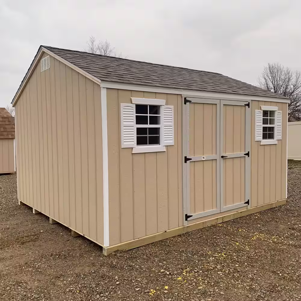 LITTLE COTTAGE CO. Value Workshop 8 ft. x 16 ft. Wood Shed Precut Kit with Floor