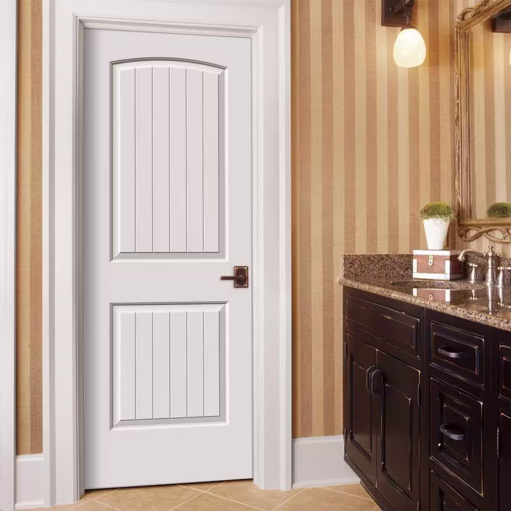 JELD-WEN 24 in. x 80 in. Santa Fe Primed Left-Hand Smooth Molded Composite Single Prehung Interior Door