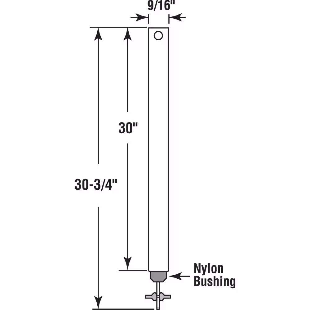 Prime-Line 30 in. x 9/16 in. Spiral Non-Tilt Balance, Red Tip (Single Pack)