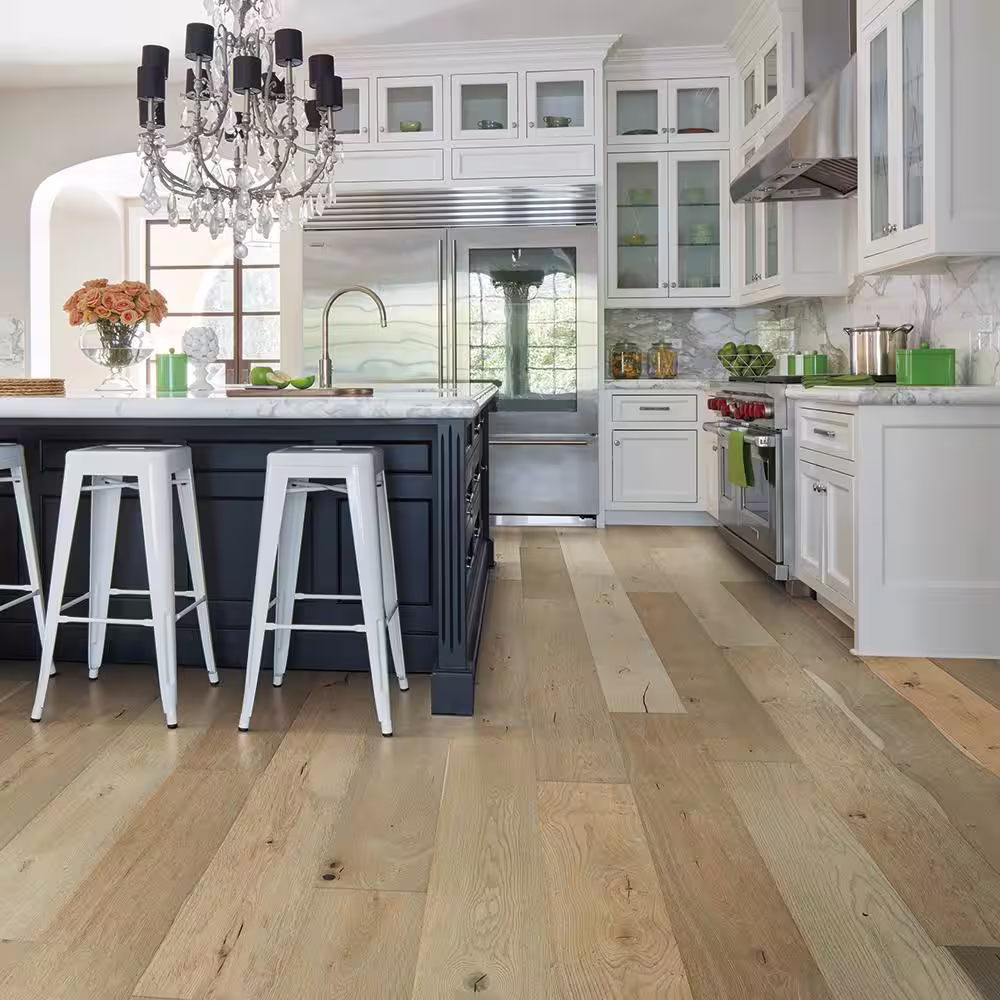 Malibu Wide Plank Surfside French Oak 9/16 in. T x 8.7 in. W Water Resistant Wire Brushed Engineered Hardwood Flooring (1357 sqft/pallet)