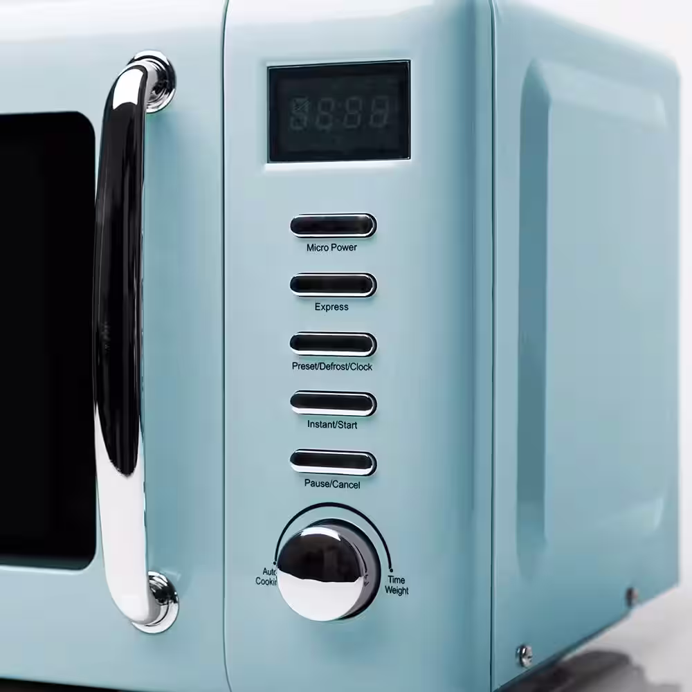 HADEN Heritage 12 Cup Programmable Coffee Maker with Countertop Microwave, Blue