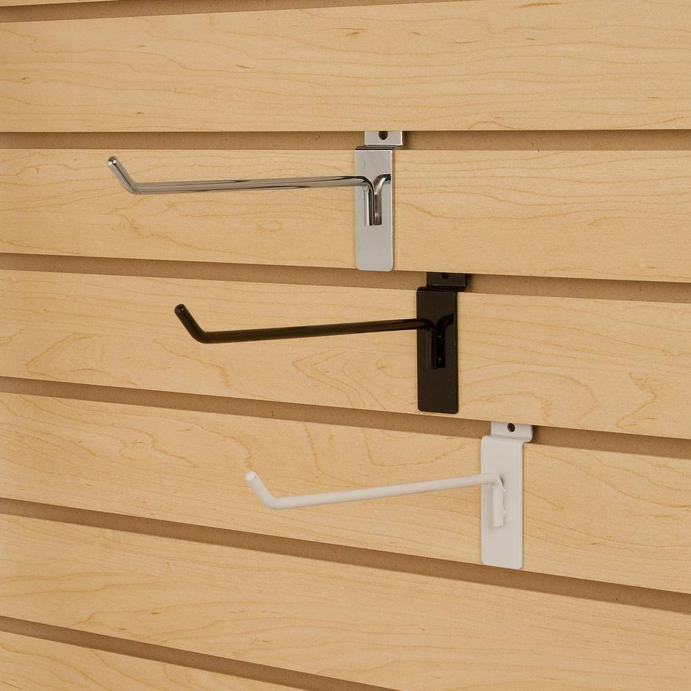 Econoco 8 in. Chrome Deluxe Hook for Slatwall (Pack of 96)