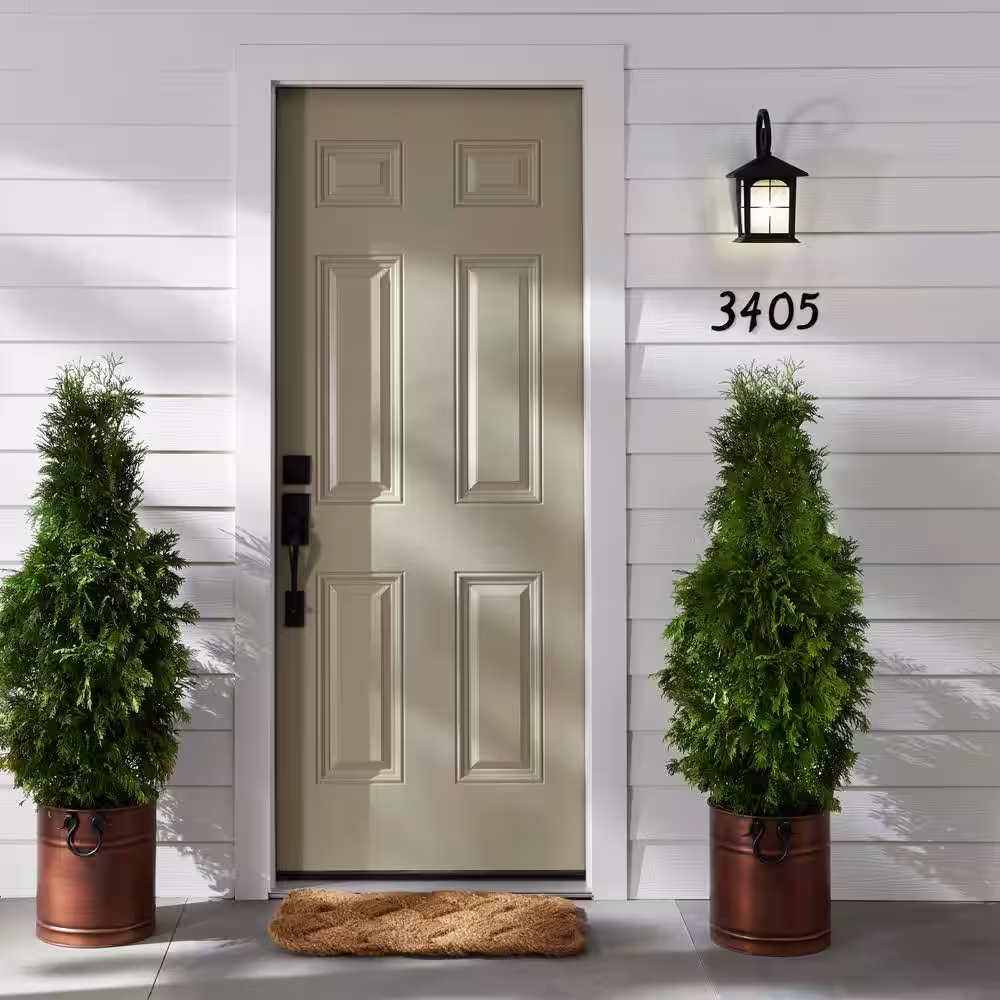 Everbilt 4 in. Black Nail-On Aluminum House Number 9