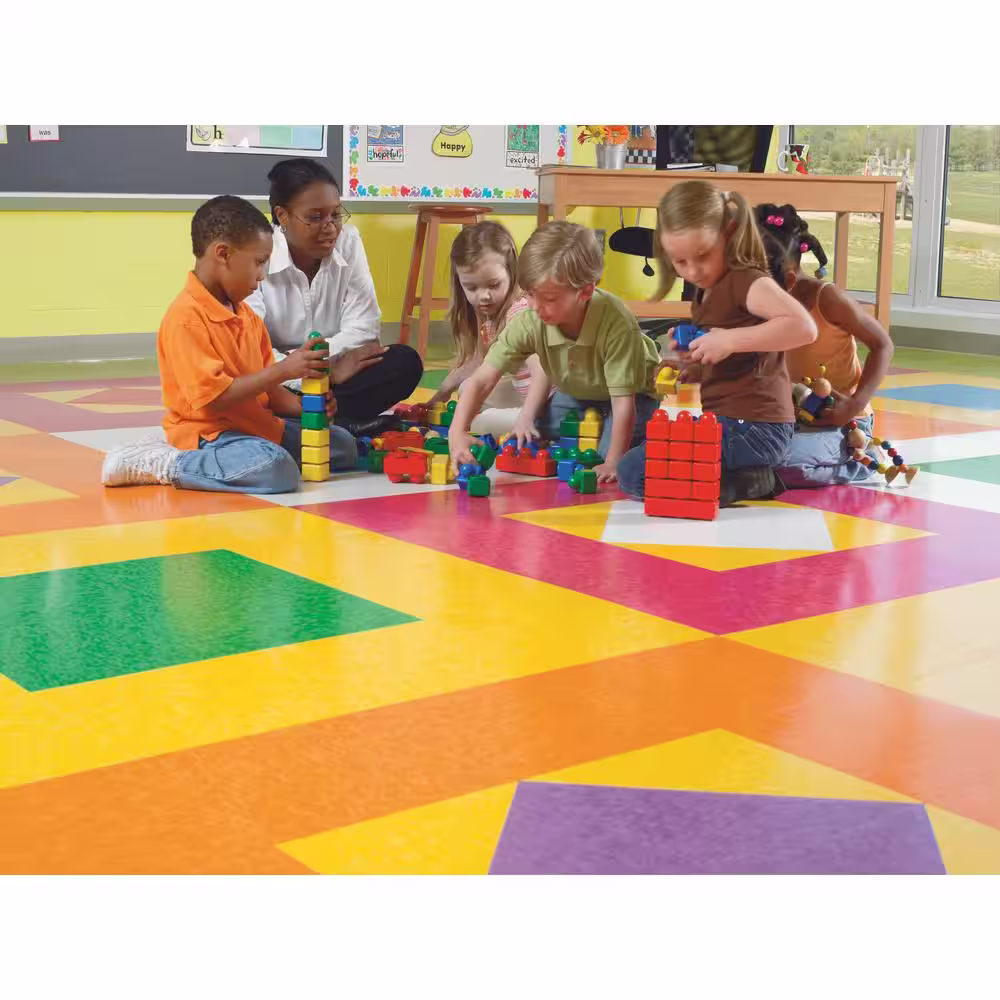 Armstrong Flooring Imperial Texture VCT 12 in. x 12 in. Shocking Standard Excelon Commercial Vinyl Tile (45 sq. ft. / case)