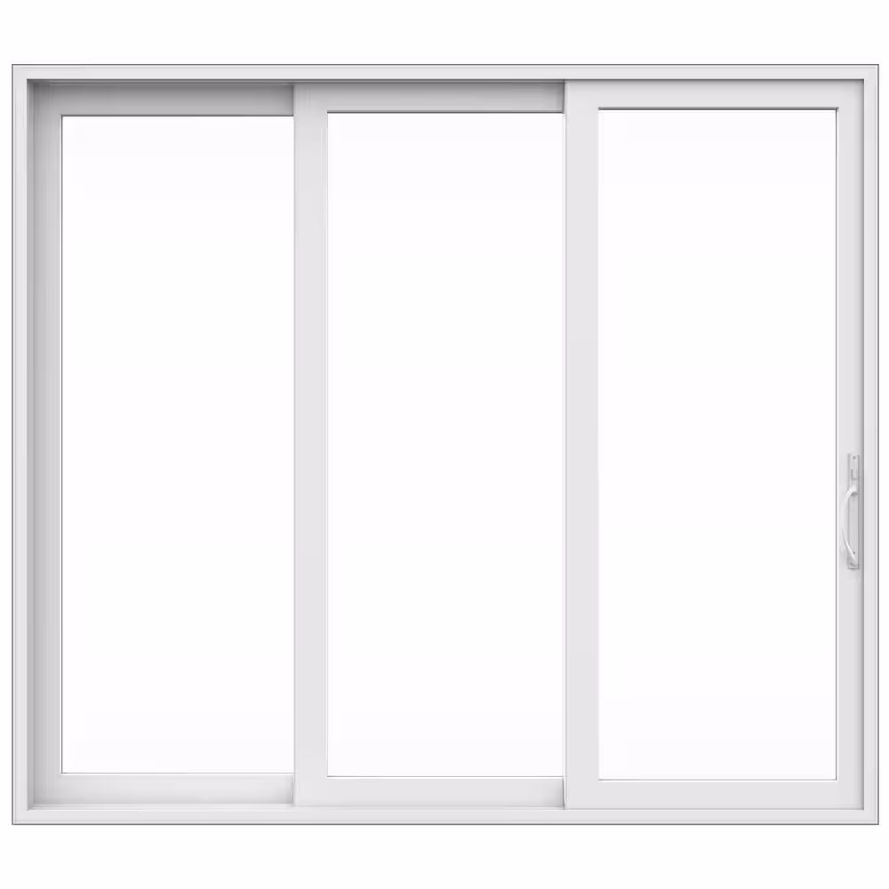 JELD-WEN V4500 Multi-Slide 105 in. x 120 in. Left-Hand Low-E White Vinyl 3-Panel Prehung Patio Door