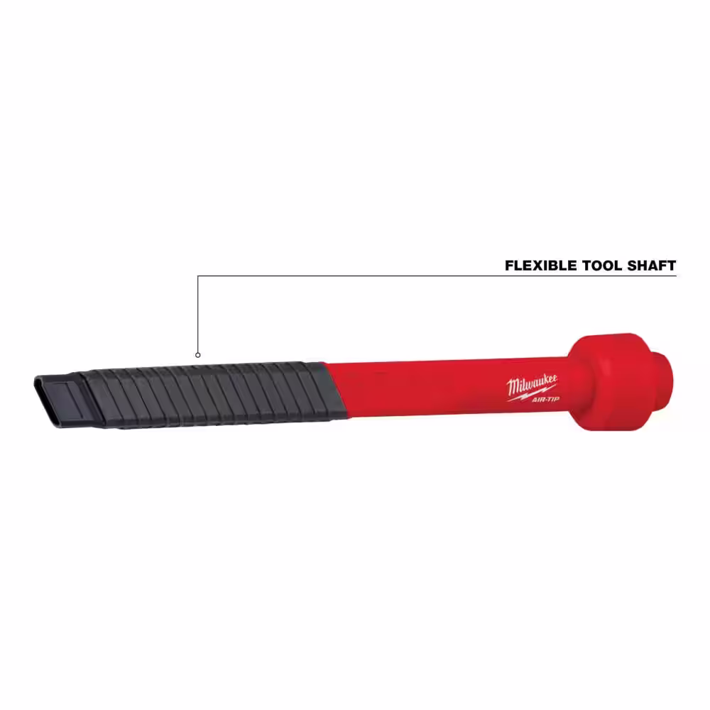 Milwaukee AIR-TIP 1-1/4 in. - 2-1/2 in. Flexible Long Reach Crevice Tool Attachment For Wet/Dry Shop Vacuums (1-Piece)