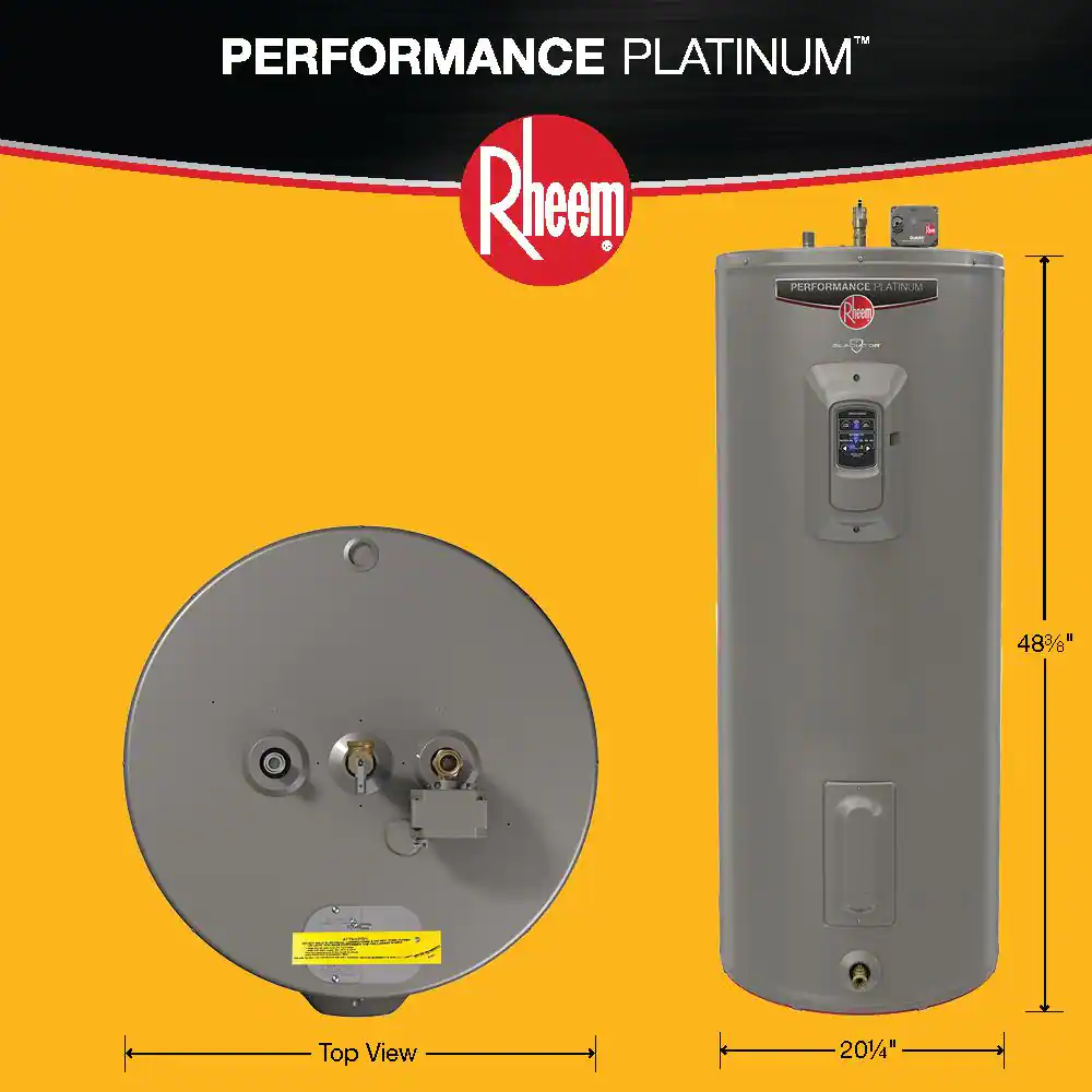 Rheem Gladiator 40 Gal. Medium 12 Year 5500/5500-Watt Smart Electric Water Heater with Leak Detection and Auto Shutoff