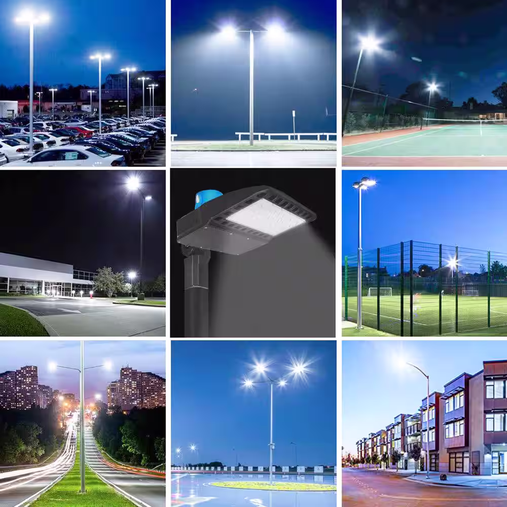 None 200-Watt 150-Degree Bronze Integrated LED Parking Lot Area Light 5500K White 28000 Lumens, Slip Fitter IP65