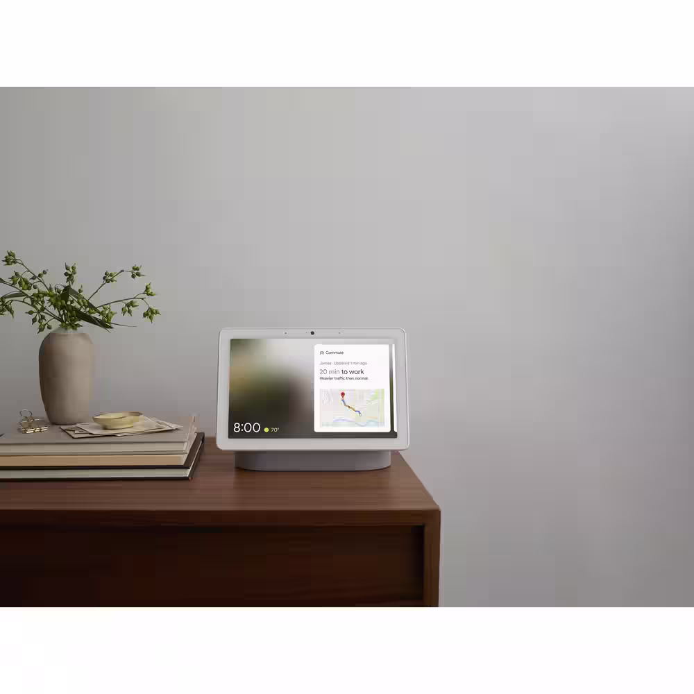 Google Nest Thermostat Fog and Nest Hub Max Charcoal