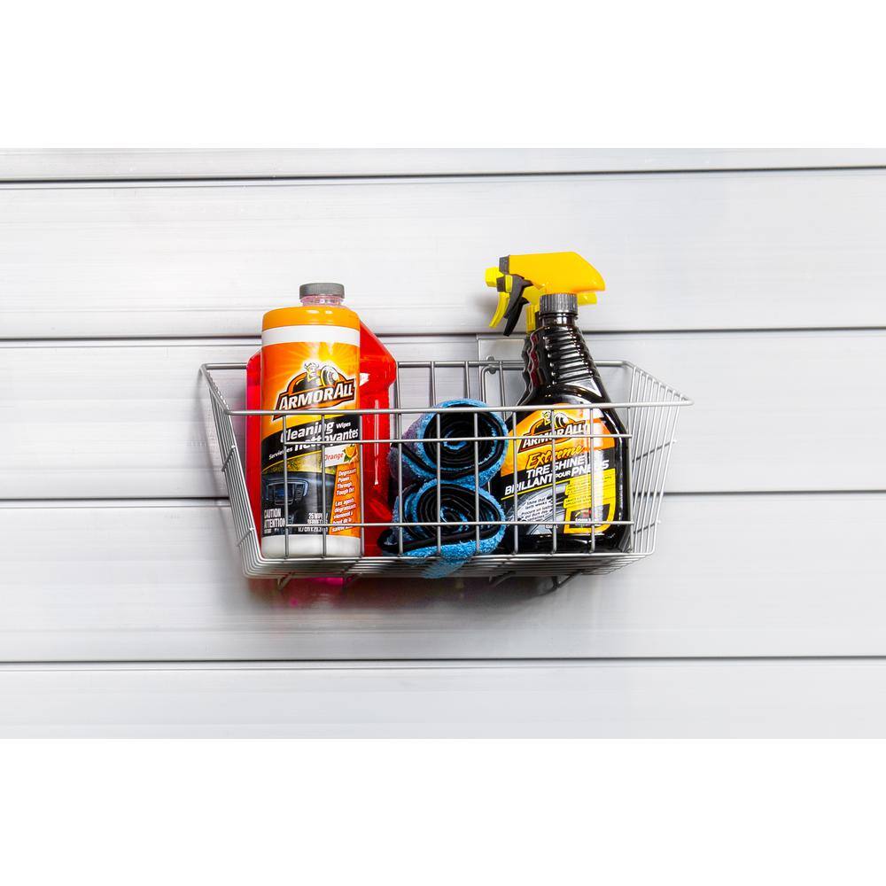 CROWNWALL 15 in. L x 11 in. W x 8 in. H Slatwall Medium Wire Basket (3-Pack)