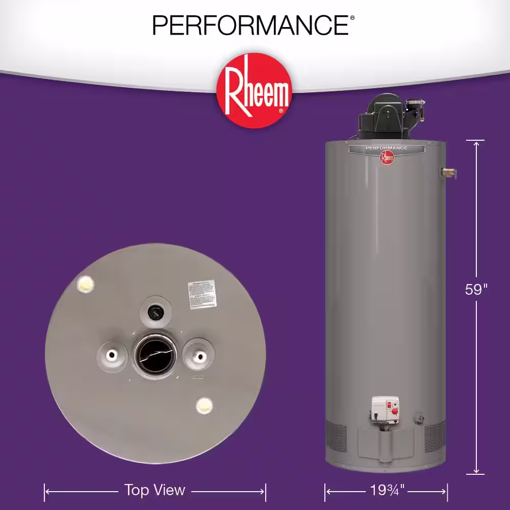 Rheem Performance 40 Gal. Tall 6-Year 36,000 BTU Power Vent Liquid Propane Water Heater