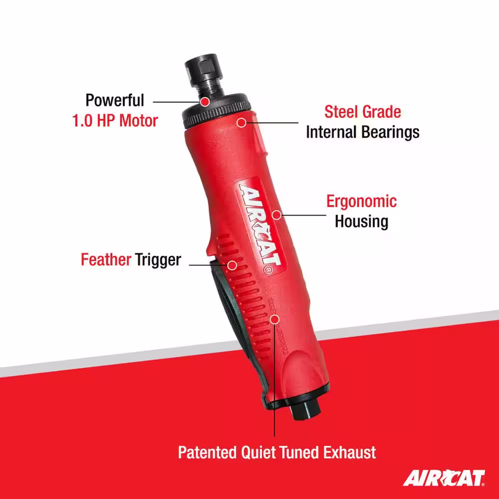 AIRCAT Composite 1 HP 1/4 in. Straight Die Grinder