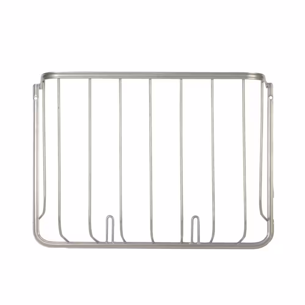 Spectrum Ashley Steel Wall Mount Cutting Board and Bakeware Holder in Satin Nickel