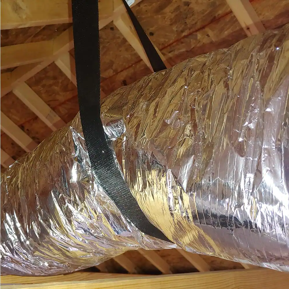 Master Flow 6 in. x 25 ft. Insulated Flexible Duct R8 Silver Jacket