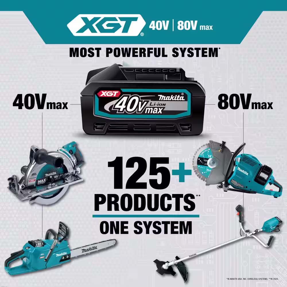 Makita 40V Max XGT Brushless Rear Handle 10-1/4 in. Circular Saw Kit, AWS Capable (4.0Ah)