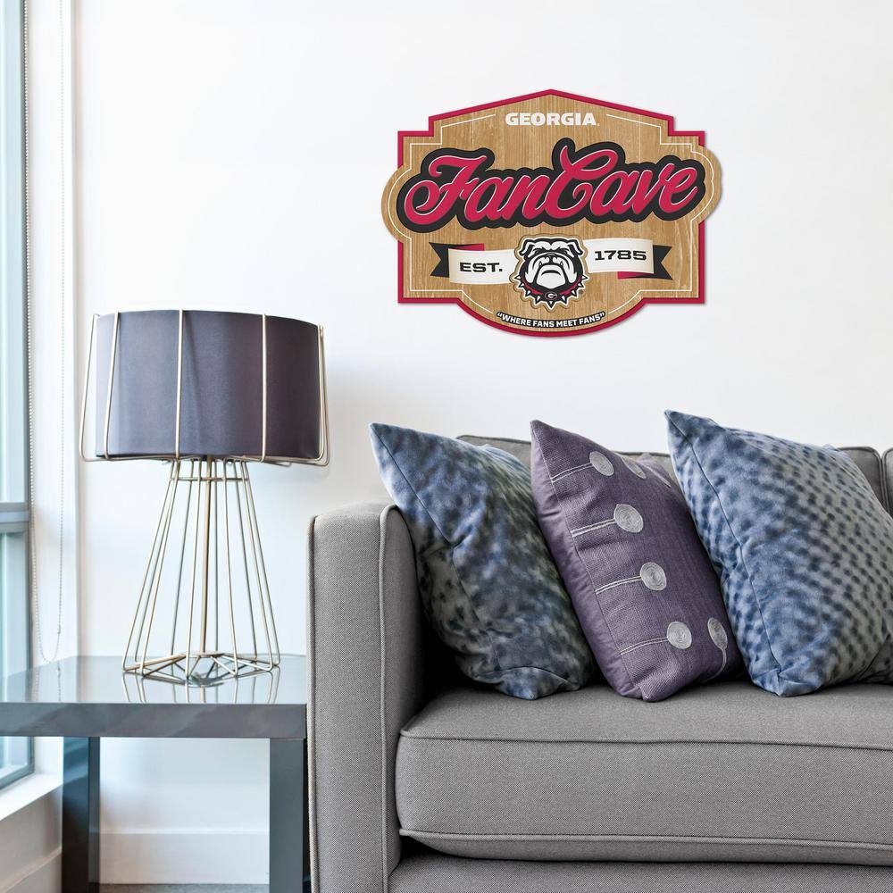 YouTheFan NCAA Georgia Bulldogs Fan Cave Decorative Sign