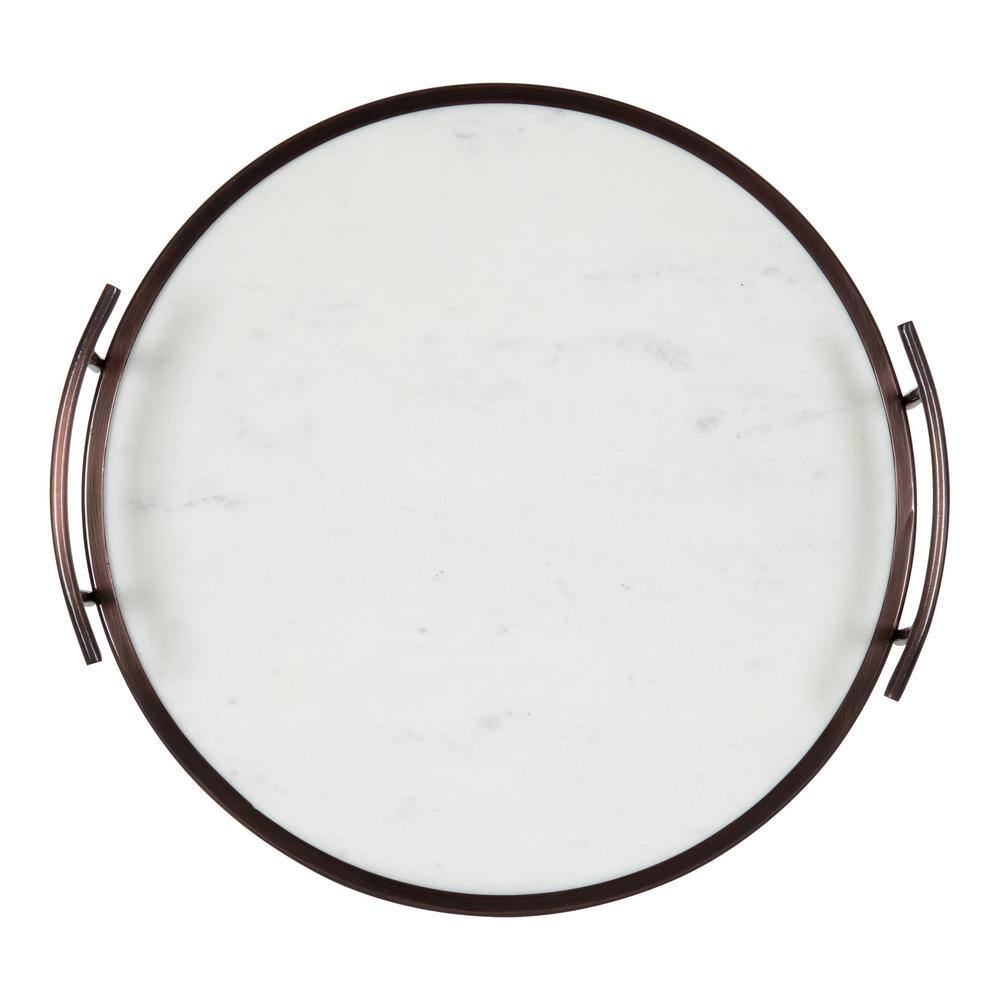 Kate and Laurel Marbury 2.60 in. H x 14.50 in. W Bronze Decorative Tray
