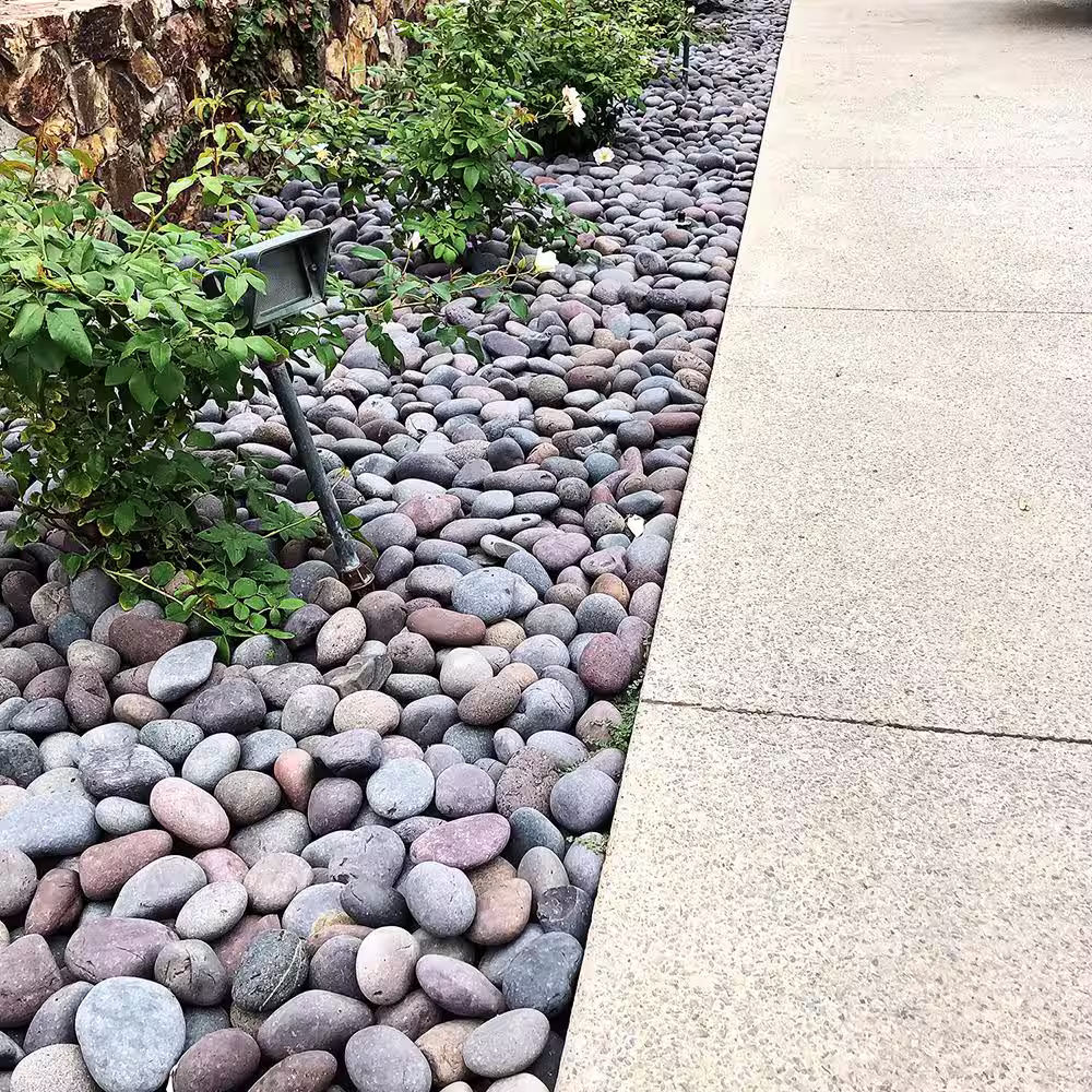 Southwest Boulder & Stone 0.50 cu. ft. 3 in. to 5 in. Roja Mexican Beach Pebble Smooth Round Rock for Gardens, Landscapes and Ponds