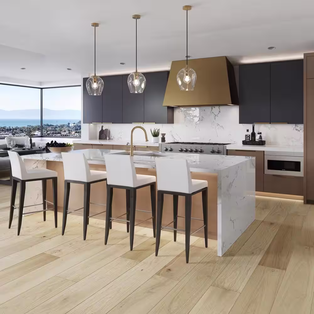 Malibu Wide Plank Benecia French Oak 1/2 in. T x 7.5 in. W Water Resistant Wirebrushed Engineered Hardwood Flooring (1398.9 sqft/pallet)