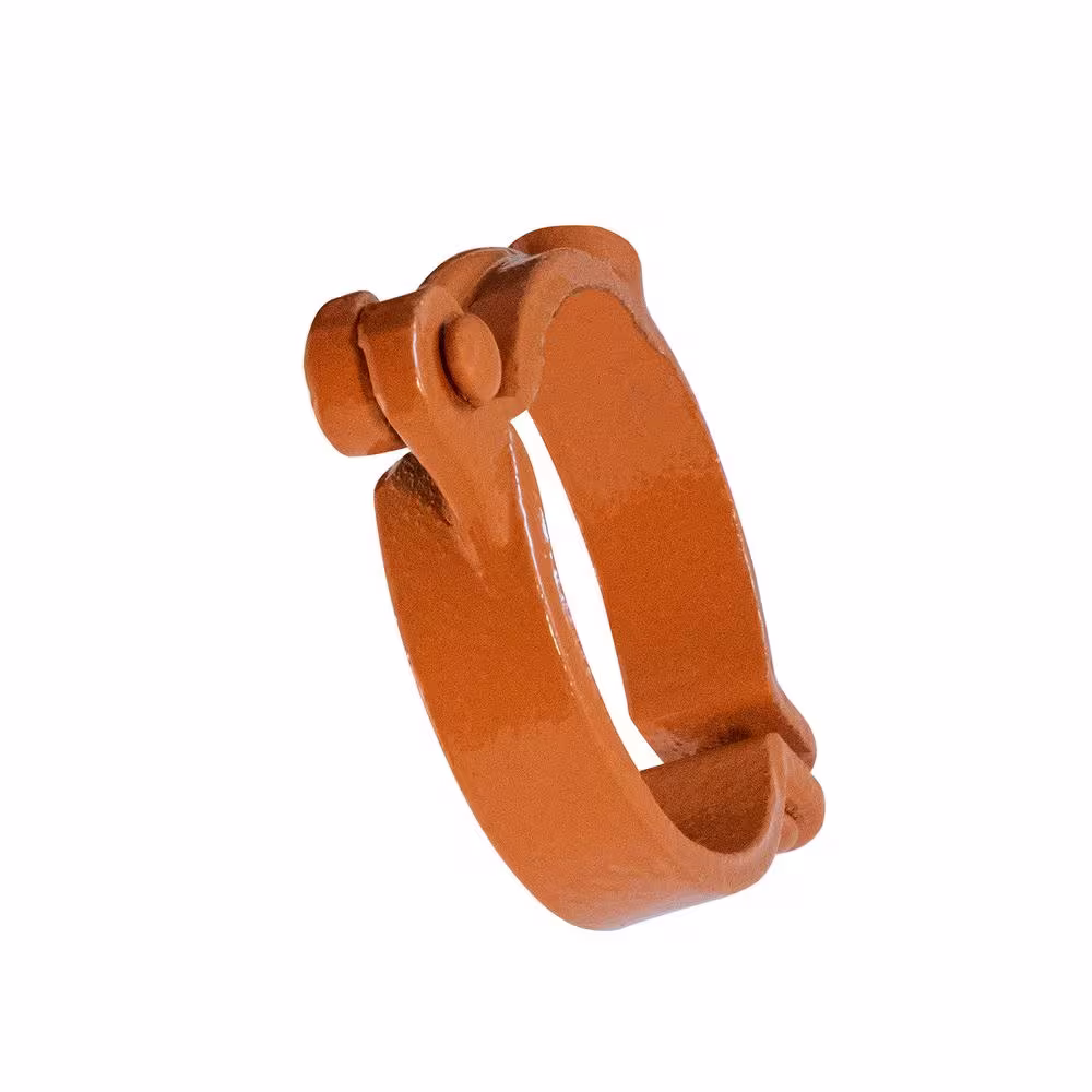 The Plumber's Choice 1/2 in. Hinged Split Ring Pipe Hanger in Copper Epoxy Coated Iron