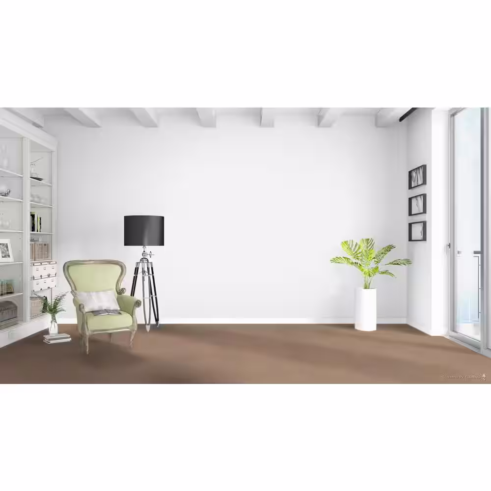 Home Decorators Collection Delicate Flower  - Humble - Beige 40 oz. SD Polyester Texture Installed Carpet