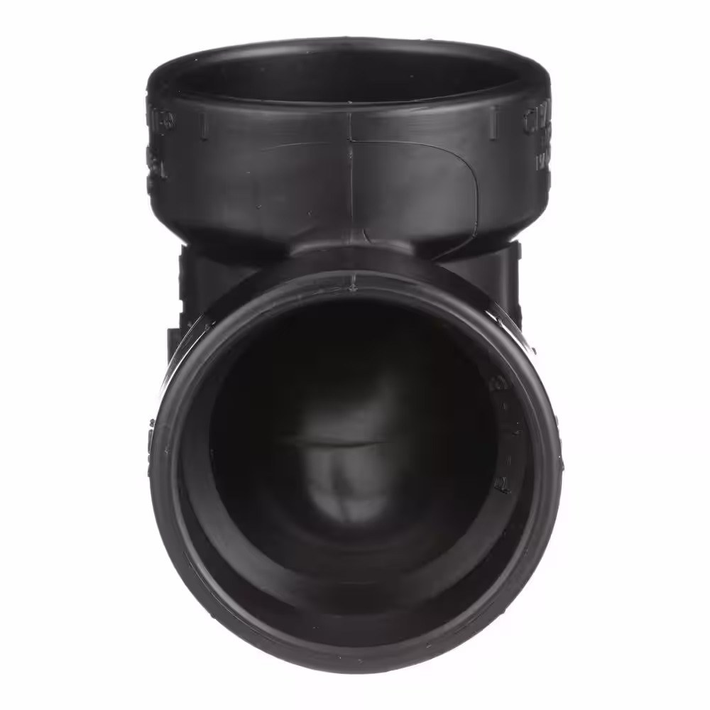 Charlotte Pipe 2 in. ABS DWV 90-Degree Hub x Hub Vent Elbow Fitting