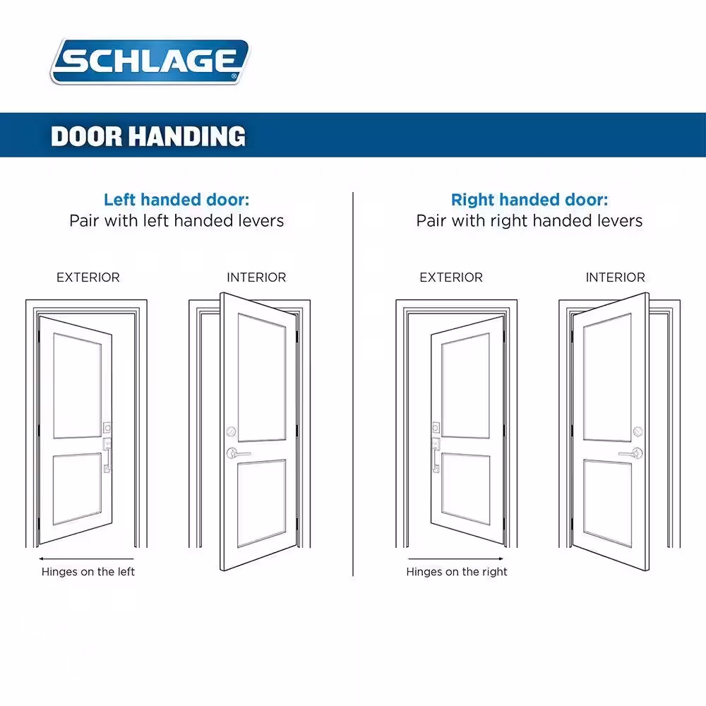 Schlage Accent Aged Bronze Right Handed Dummy Door handle