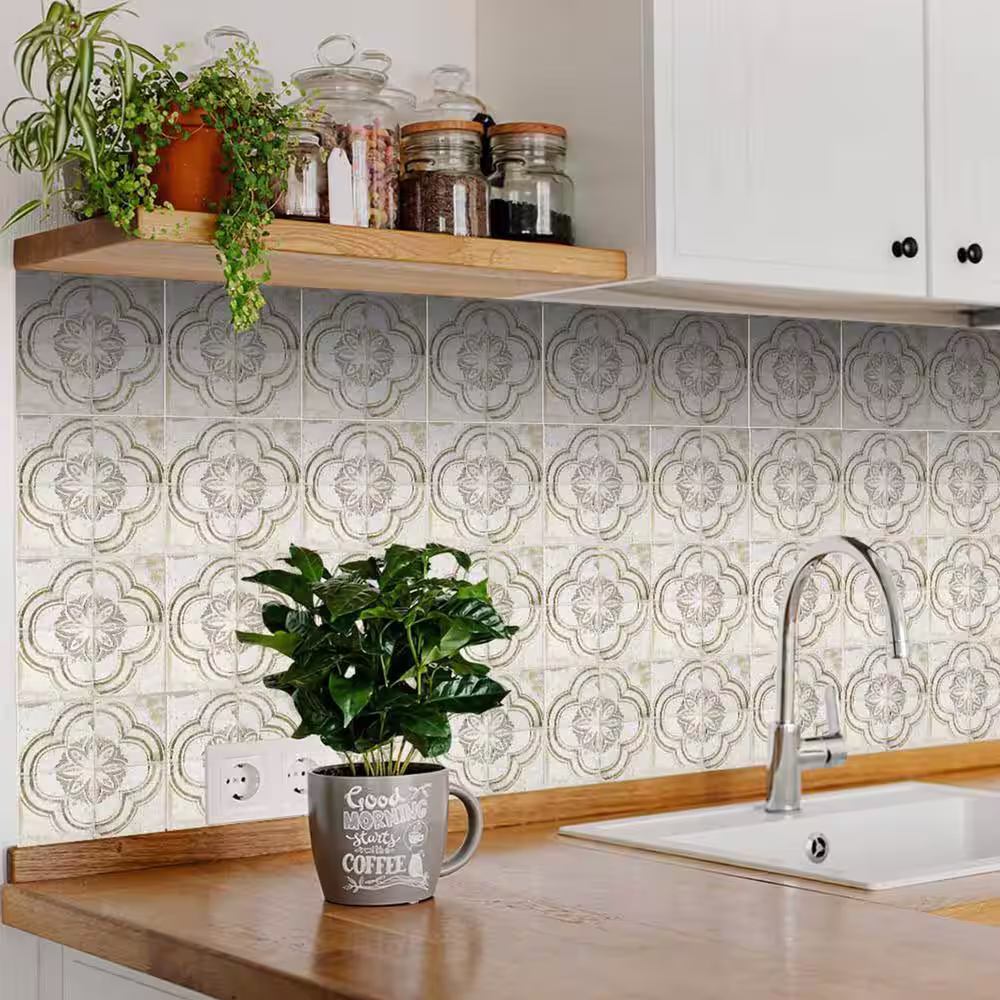None Brown R34 8 in. x 8 in. Vinyl Peel and Stick Tile (24 Tiles, 10.67 sq. ft./Pack)