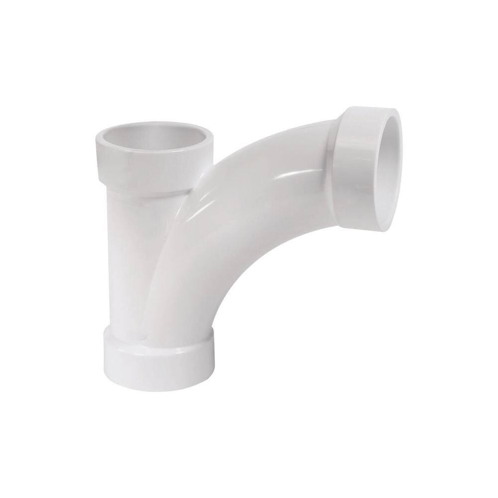 VPC 2 in. PVC DWV All Hub Long-Radius Combination Tee-Wye Fitting