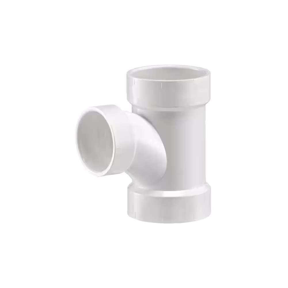 VPC 2 in. x 2 in. x 1-1/2 in. PVC DWV All Hub Reducing Sanitary Tee Fitting