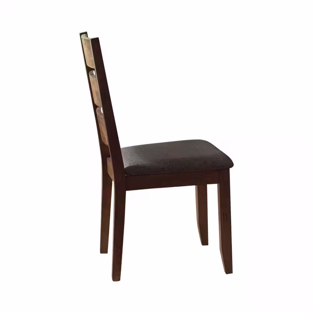 Coaster Alston Knotty Nutmeg and Grey Ladderback Dining Side Chairs (Set of 2)